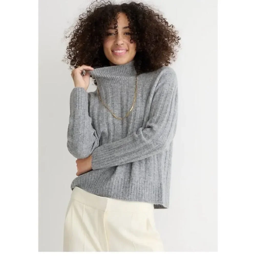 J Crew NWT Ribbed neck sweater size XL
